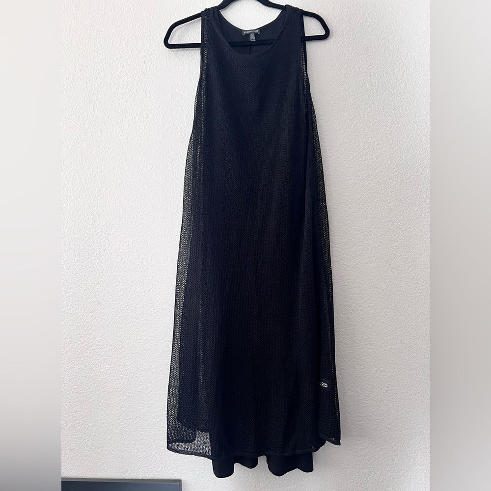 Eileen Fisher Navy Blue High-Low Asymmetrical Halter Sundress